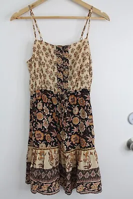 $5 • Buy ARNHEM Brown Floral Abigail Mini Dress Size 8