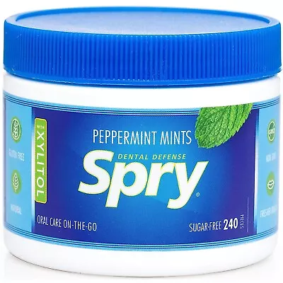 Spry Xylitol Mints Natural Peppermint 240 Count • £12.95