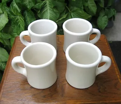 Lot Of (4) Vintage VICTOR Restaurant Ware Diner Coffee Mugs In White • $38.37