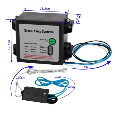 $59.99 • Buy Electric Breakaway System For Trailer Caravan Towing Break Away NO Battery