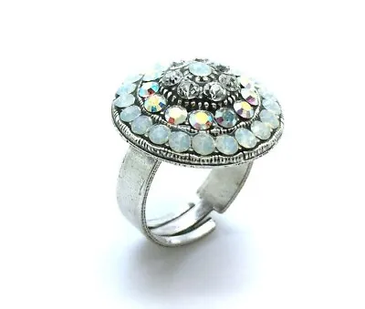 Mariana Ring Gorgeous Round Beaded Crystal Swarovski On A Clear Day Sweet Sum... • $75