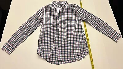 J. Crew CrewCuts Factory Boy's Size 10 Plaid Shirt Long Sleeve Cotton • $13.75