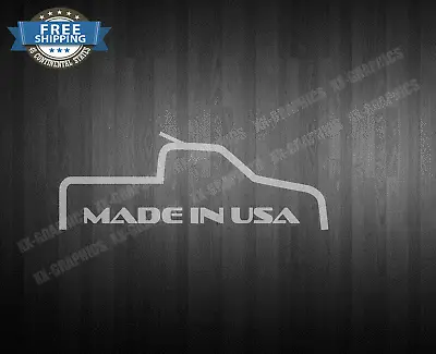 Made In USA TRUCK America Vinyl Sticker Decal American Flag Decal  • $8.99