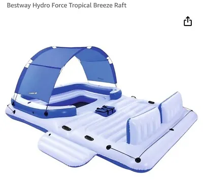 Bestway CoolerZ Tropical Breeze 6 Person Floating Island - Blue • $100