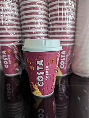 Costa Disposable Paper Coffee Cups With Lid 12oz/340ml(Pack Of 30)SpecialEdition • £12.99