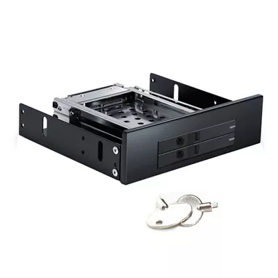 Dual Bay SATA2 Hard Drive D & SSD Tray Internal Mobile Rack Enclosure6120 • £34.85