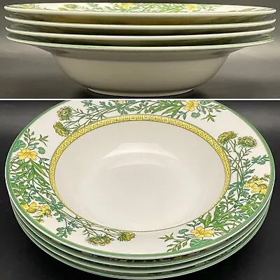 Mikasa Ultima Plus Floral Court 303 4pc Soup Cereal Bowl Set Indonesia 8.75  Dia • $96