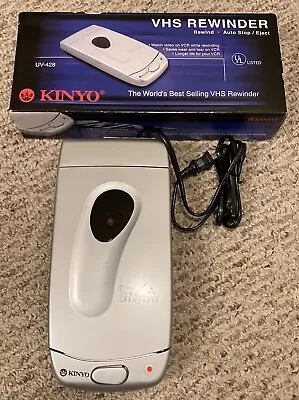 Kinyo VHS Video Cassette Tape Rewinder UV-428 With Box - Tested No Auto Eject • $22