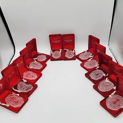 £325.50 • Buy The Complete Set WATERFORD CRYSTAL 12 Days Of Christmas Ornaments 1982 1985-1995
