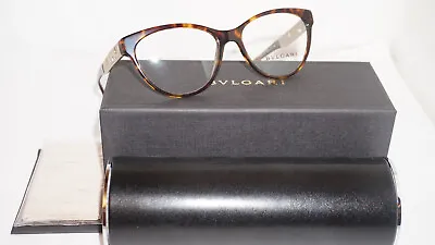 BVLGARI Eyeglasses New Authentic Havana Gold Crystal BV4154B 504 54 16 140 • $249.94