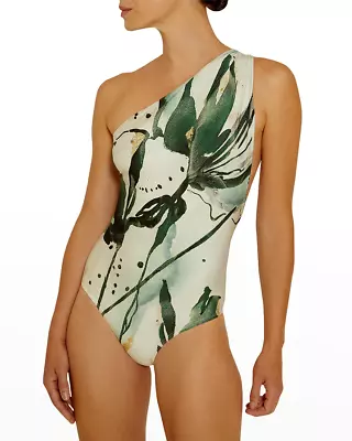 Lenny Niemeyer M-002 Draped One-shoulder One-piece Swimsuit In Zaire Size Large • $178