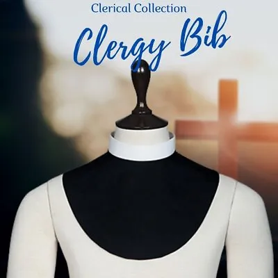 Bib Stock Clergy – Unisex Full Collar Bib With Back Buttons • $36.99