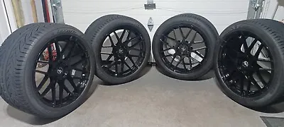 5x120 Wheels 20 Staggered Black  • $1200