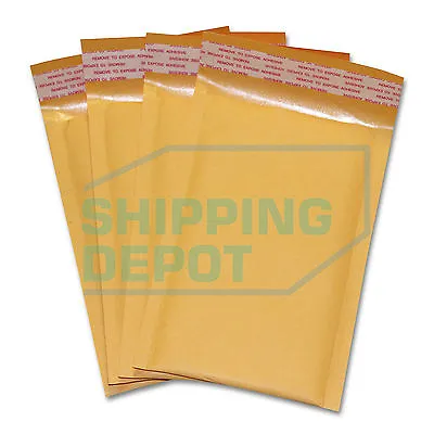 1-3000 #000 4x8 Kraft Bubble Pad Mailers Self Seal Envelopes 4 X8  Secure Seal • $10.82