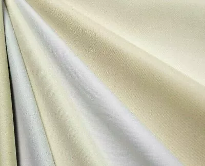 Double Width Ivory Cotton Twill Curtain Lining Fabric Material 274cm Wide • £5.45