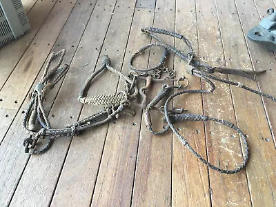 Vintage U.s. Calvary Bit Hackamore Headstall • $99.99