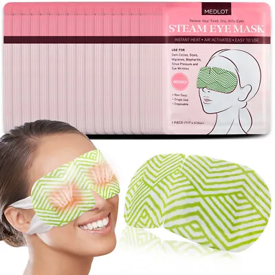 100 Packs Self Heated Steam Eye Masks For Dry Eyes Dark Circles And Puffiness • $35.99