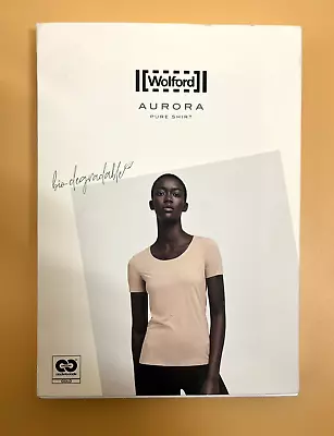 £40 • Buy Wolford T-Shirt Top Size UK S 10 Aurora Pure Short Sleeves 52764 - Black