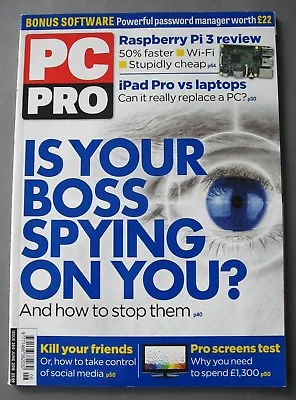 PC PRO Magazine Issue 260 June 2016 PC Pro 06/16 Raspberry Pi 3 Ipad Pro Laptop • £4.95