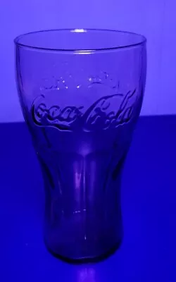 McDonald's Coca Cola Purple Clear Glass Tumbler 6 Inch Tall • $6.93