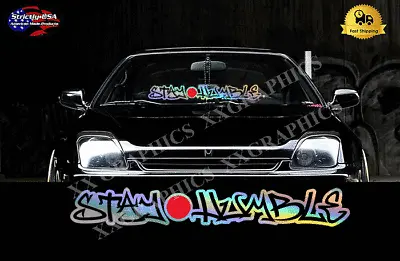 Stay Humble Windshield Window Oil Slick Holographic JDM Japanese Sticker Decal  • $8.99