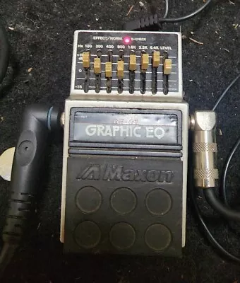 MAXON GE-01 Graphic EQ Made In Japan Vintage Guitar Effect Pedal Silver Ibanez • $188