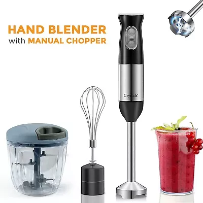 Manual Food Chopper Pull Cord Vegetable 1000W Hand Blender Kitchen Beaker Whisk • £17.85