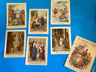 Vintage Beginners Lesson Pictures Sunday School Card Providence Lithograph Jesus • $5.99
