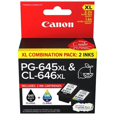 $49.95 • Buy Canon PG-645XL & CL-646XL Genuine Ink Black & Colour Printer Cartridge Combo