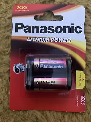 £30 • Buy 7x Panasonic 2CR5 6V 1550mAh Single Use Lithium Camera Battery (2CR-5L/1BP)