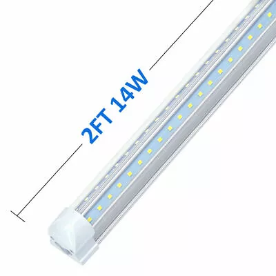 T8 LED Tube Light Bulb 2FT 4FT 6FT 8FT Integrated LED Shop Light Fixture D-shape • $26.99