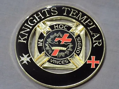 York Rite Knights Templar Crown Cross Masonic 3  Car Emblem Freemason NEW • $12.69