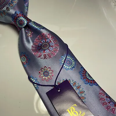 Nwt Verse 9 Multi Color Medallion Style Print Silk Designs Neck Tie & Hanky • $24.99