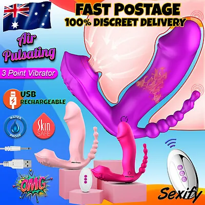 $39.95 • Buy Wearable Sucking Vibrator Dildo Clit Sucker G-Spot Anal Stimulator Women Sex Toy