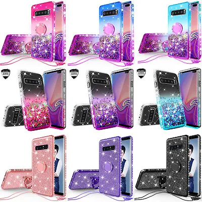 $10.98 • Buy For Samsung Galaxy S10/S10+/S10e Ring Stand Glitter Bling Phone Case W/Kickstand
