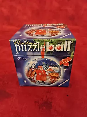 Ravensburger Christmas Puzzle Ball Santa & Reindeer 60pc 2006 • $15