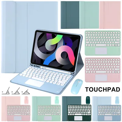 $31.89 • Buy Touchpad Round Keyboard Mouse Case For IPad 5/6/7/8/9th Gen Air3/4/5 Pro 11 10.5