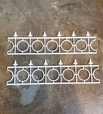 Dollhouse Miniature Fence Railing Widow's Walk X2 White Victorian Garden 1:12 Sc • $7.25