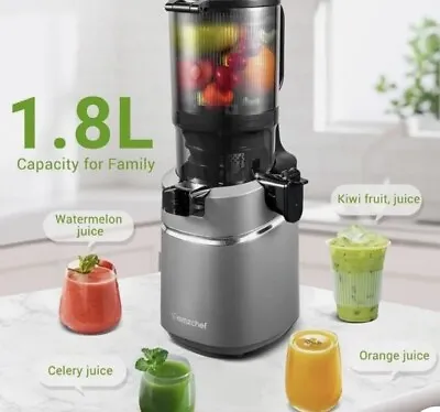 AMZCHEF Automatic Cold Press Juicer Machines 250W 1.8L Capacity Slow Juicer • £144