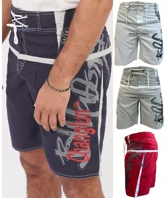 Mens Casual Wear Swimming Shorts Swim Beach Multi Pockets Mesh Trunks Holiday • £3.99