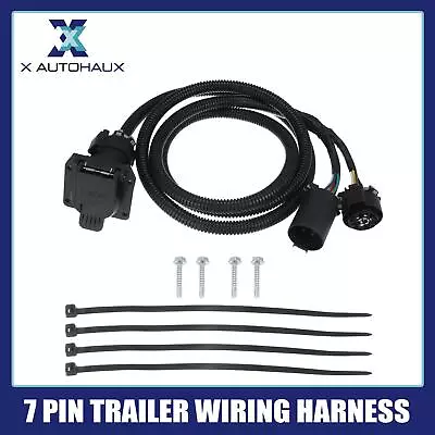 7 Pin Trailer Wiring Harness Extension Connectors Truck Bed 7 Way RV Wiring Plug • $32.29