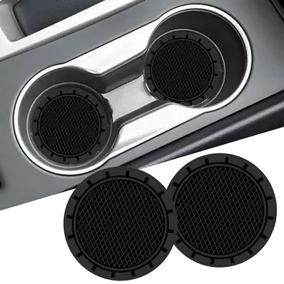 2x Black Rubber Vehicle Parts Car Cup Holder Pads Non-slip Universal Accessories • $5.81