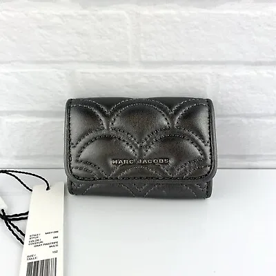 £61.38 • Buy RARE! Marc Jacobs Metallic Gray Quilted Leather 6-Ring Key Holder $125