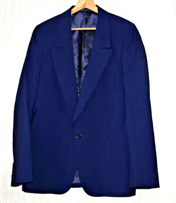 Paul Smith Royal Blue Wool Blend One Button Vent Men Blazer Size:40/50 • $85