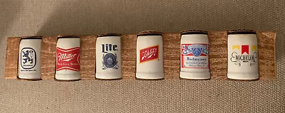 Beer Steins Miniature German Style Stoneware Collector Set Shot Glasses Vintage • $12