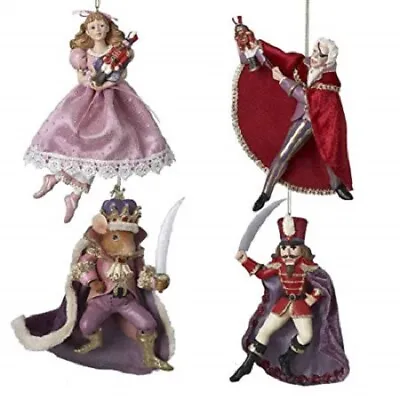 Kurt Adler 6.7  Resin Nutcracker Suite Ballet 4 Piece Xmas Ornament Set C7172 • $59.88