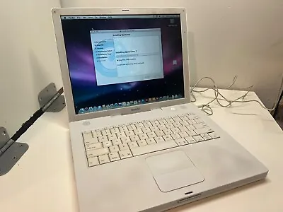 IBook G4 (Early 2004) 14  1.2 GHz PowerBook65 Leopard 10.5 Adobe CS2 512MB RAM • $169