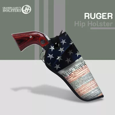 RUGER VAQUERO STAINLESS Holster 4.62  Barrel Hip Holster Graphic GG Gun Holster • $22.99