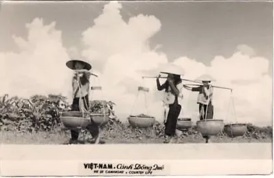 RPPC VIETNAM Country Life Canh Dong Que Real Photo C1950s Vintage Postcard • $5.99