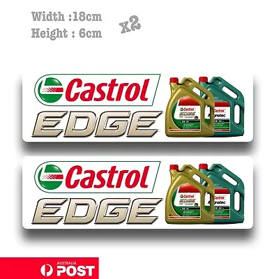 CASTROL EDGE Motor Oil Logo X2 Sticker  • $7.30